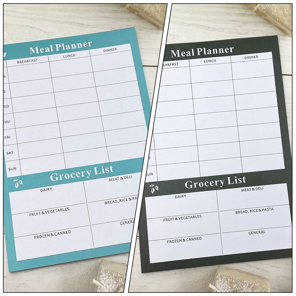 Meal Prep Book - 2Pcs Household Weekly Meal Planner Notebook