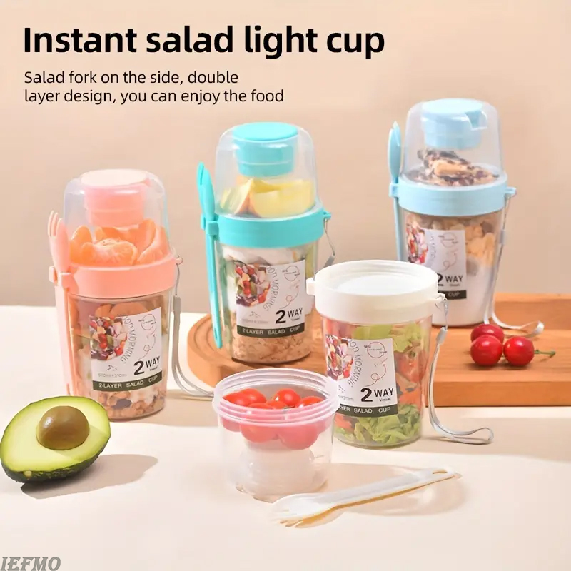 On-the-Go Salad Bowl Set with  - Meal Prep Weight Loss ulasan dan harga