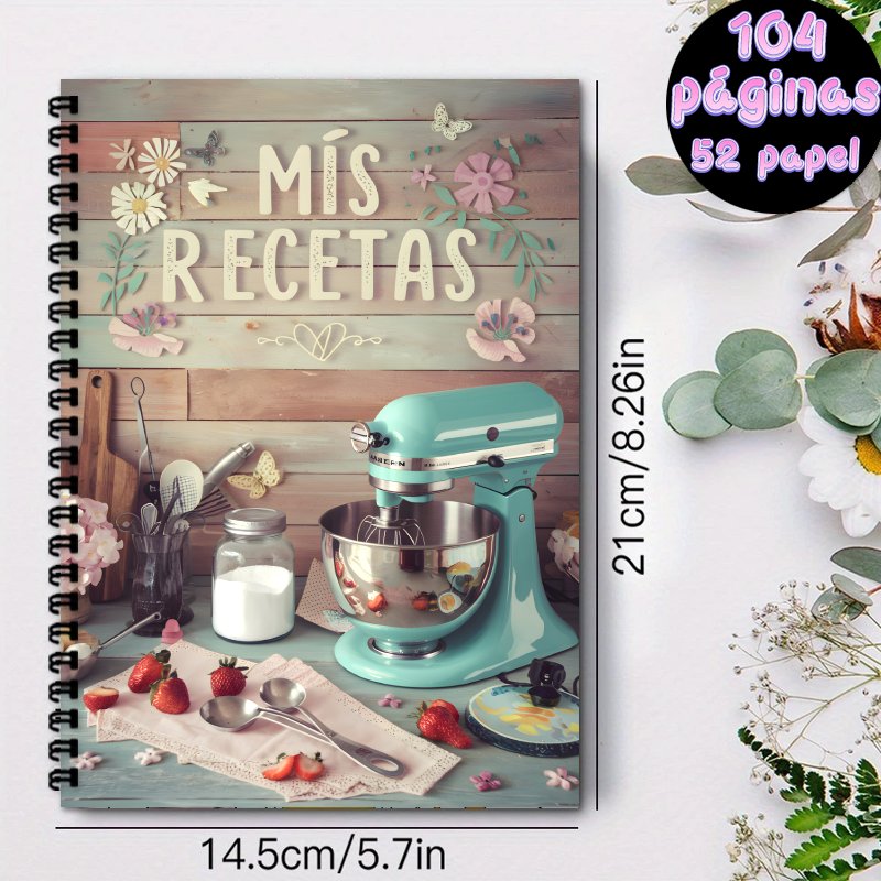 A5 Spanish Recipe Spiral Noteb - Meal Prep Book ulasan dan harga