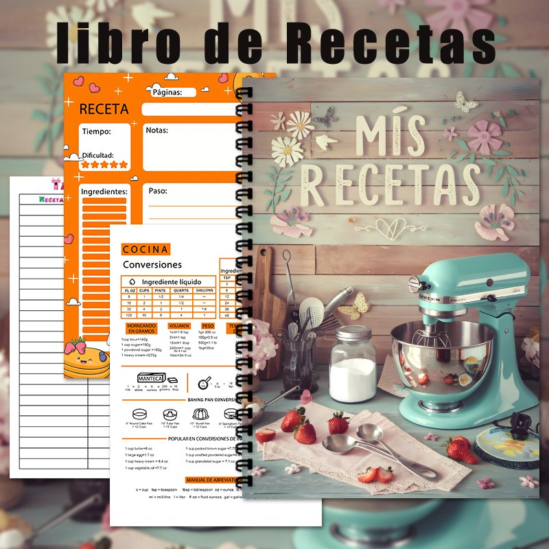 A5 Spanish Recipe Spiral Noteb - Meal Prep Book ulasan dan harga