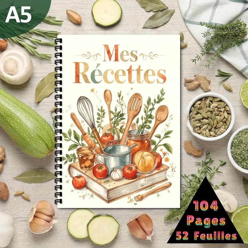 A5 French Recipe Notebook, Rec - Meal Prep Book ulasan dan harga