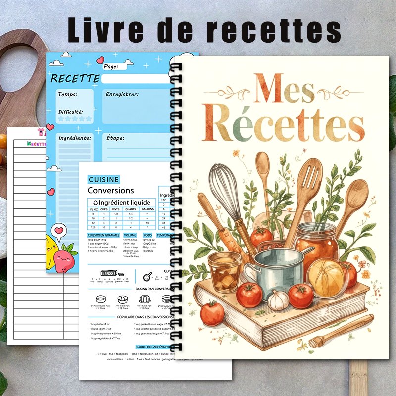 A5 French Recipe Notebook, Rec - Meal Prep Book ulasan dan harga