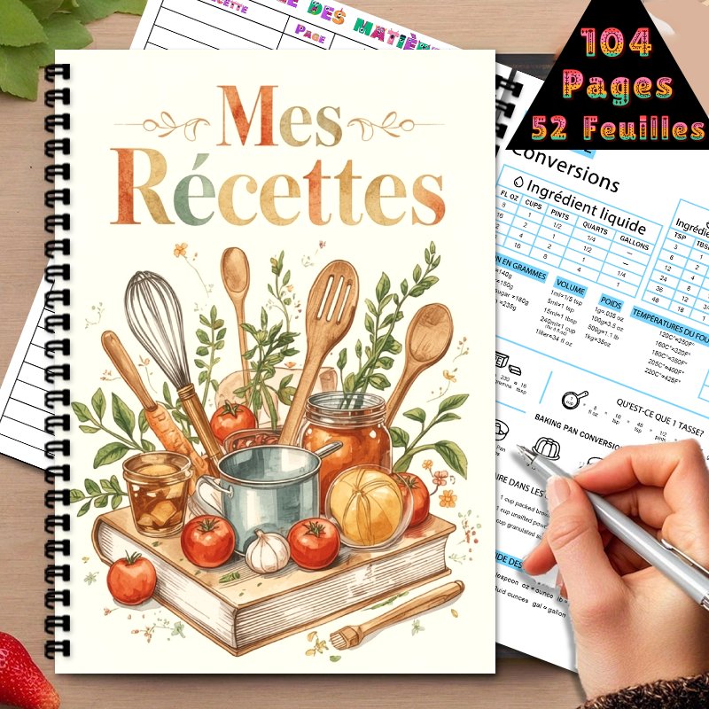 A5 French Recipe Notebook, Rec - Meal Prep Book ulasan dan harga