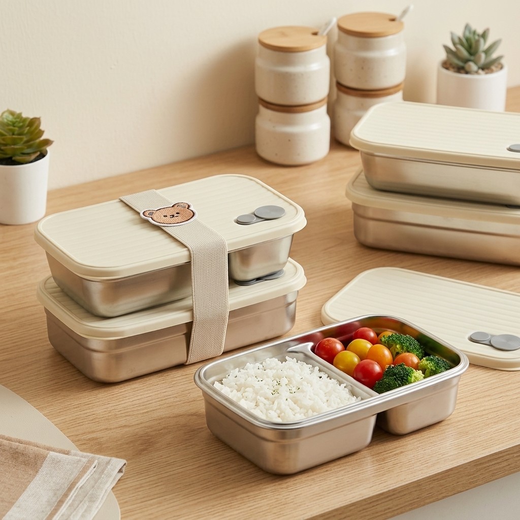 Stainless Steel Bento Box Meta - Meal Prep Lunch Boxes ulasan dan harga