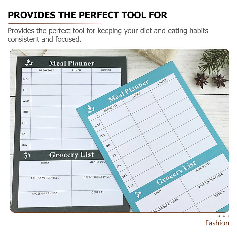 2Pcs Weekly Meal Planner Noteb - Meal Prep Weight Loss ulasan dan harga