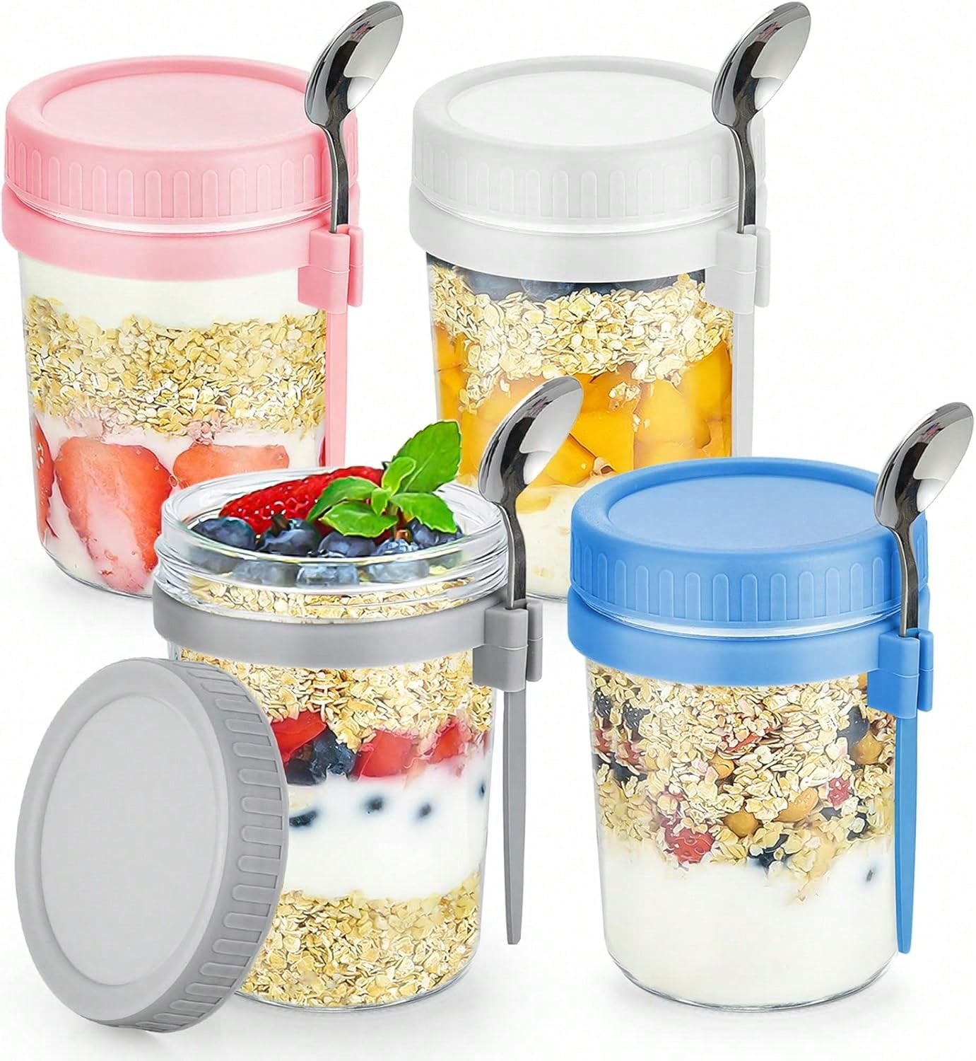 4 Pack Overnight Oats Containe - Meal Prep Kit ulasan dan harga