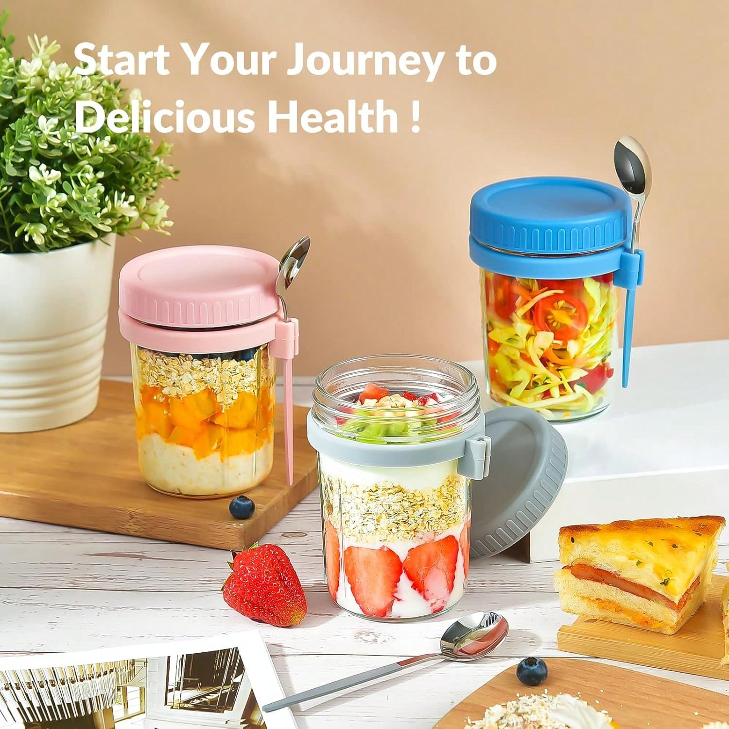 4 Pack Overnight Oats Containe - Meal Prep Kit ulasan dan harga