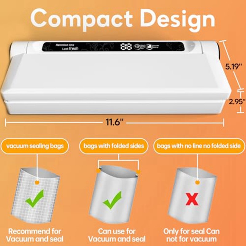 M10K Food Vacuum Sealer Machin - Meal Prep Vacuum Seal ulasan dan harga