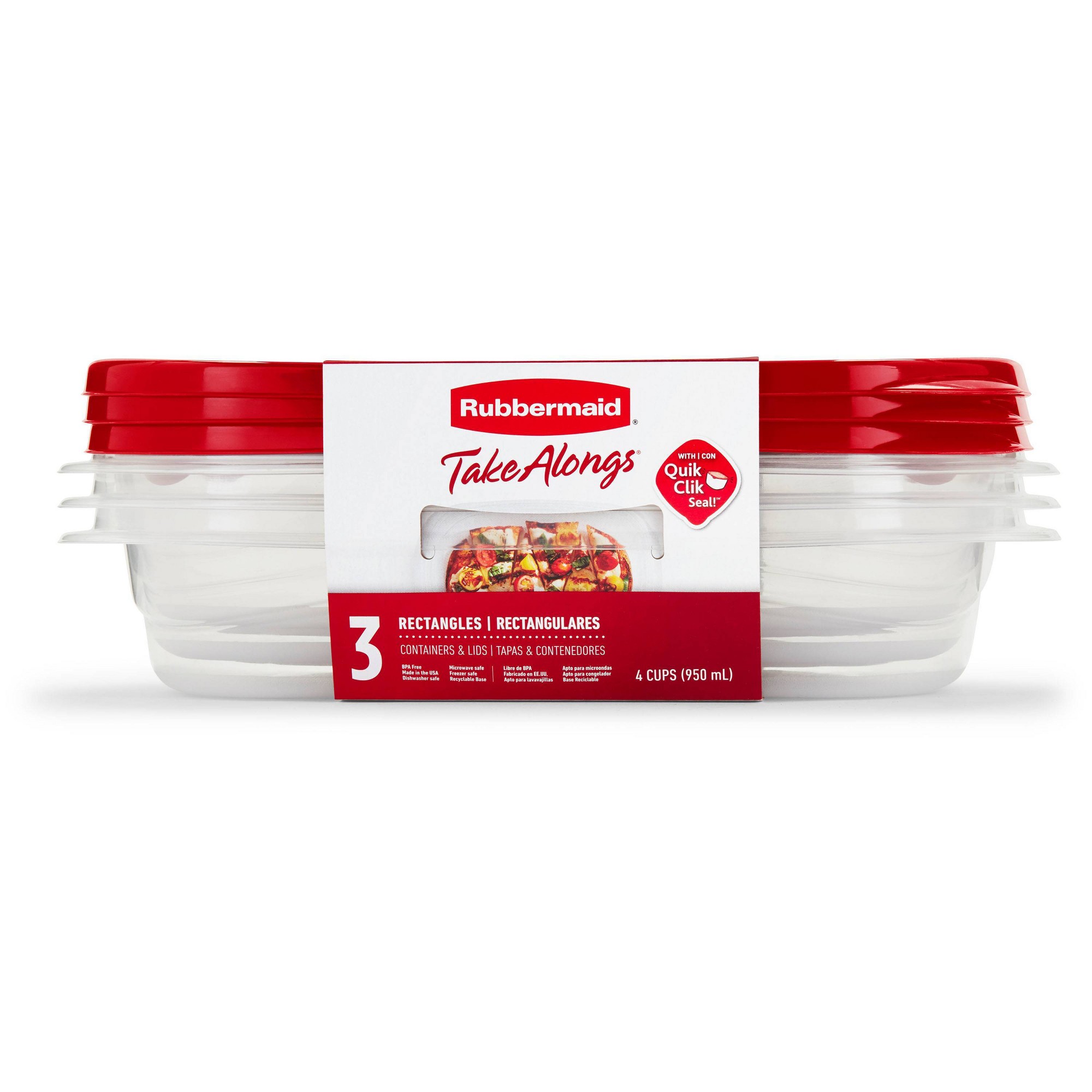 3pcs Red Rectangle Food Storag - Meal Prep Lunch Boxes ulasan dan harga