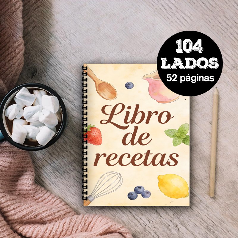 A5 Paper Spanish Recipe Book,  - Meal Prep Book ulasan dan harga