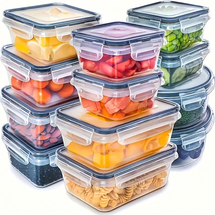 24‑Piece Meal Prep Food Contai - Meal Prep Lunch Boxes ulasan dan harga