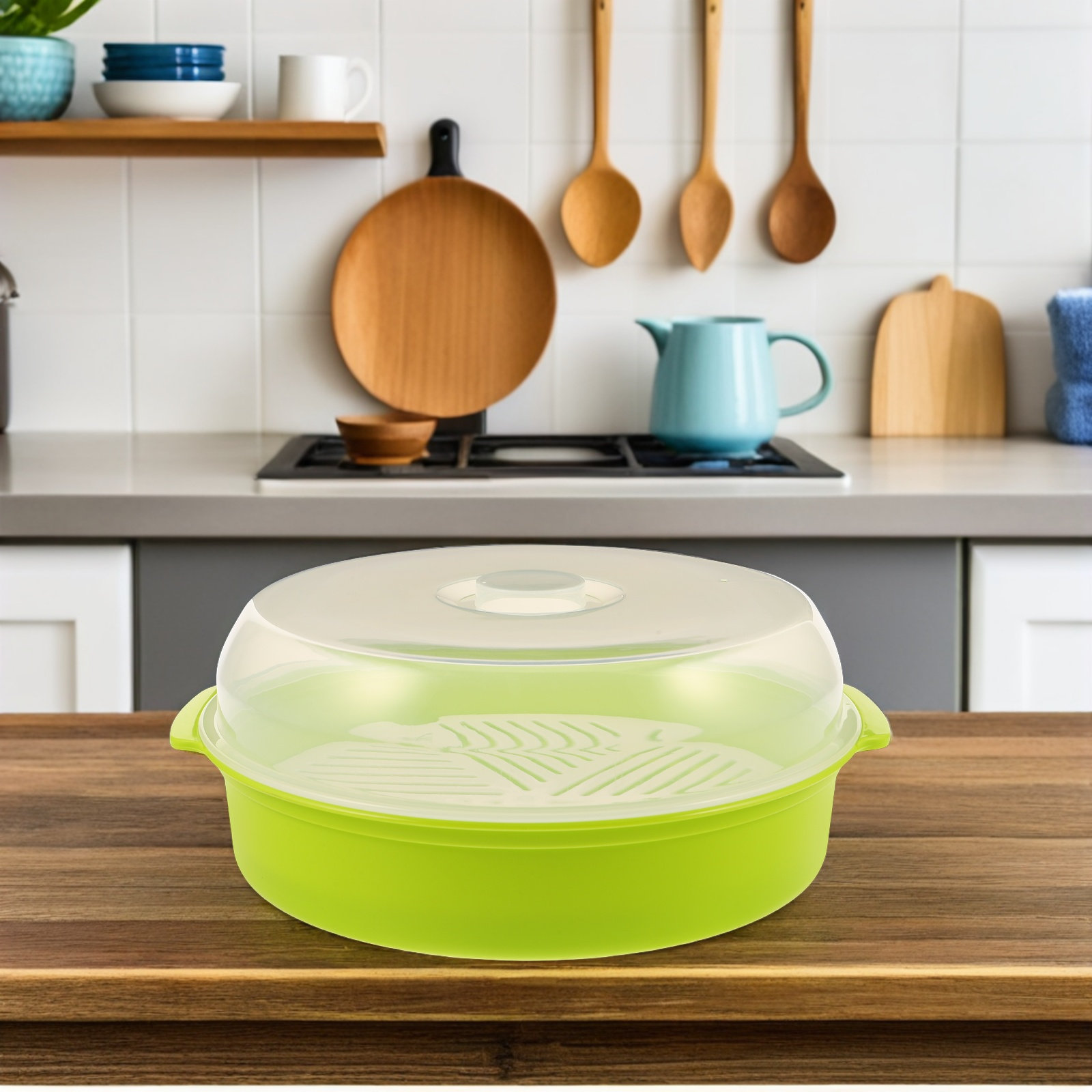 Microwave Steamer Bowl with Li - Meal Prep Quick ulasan dan harga