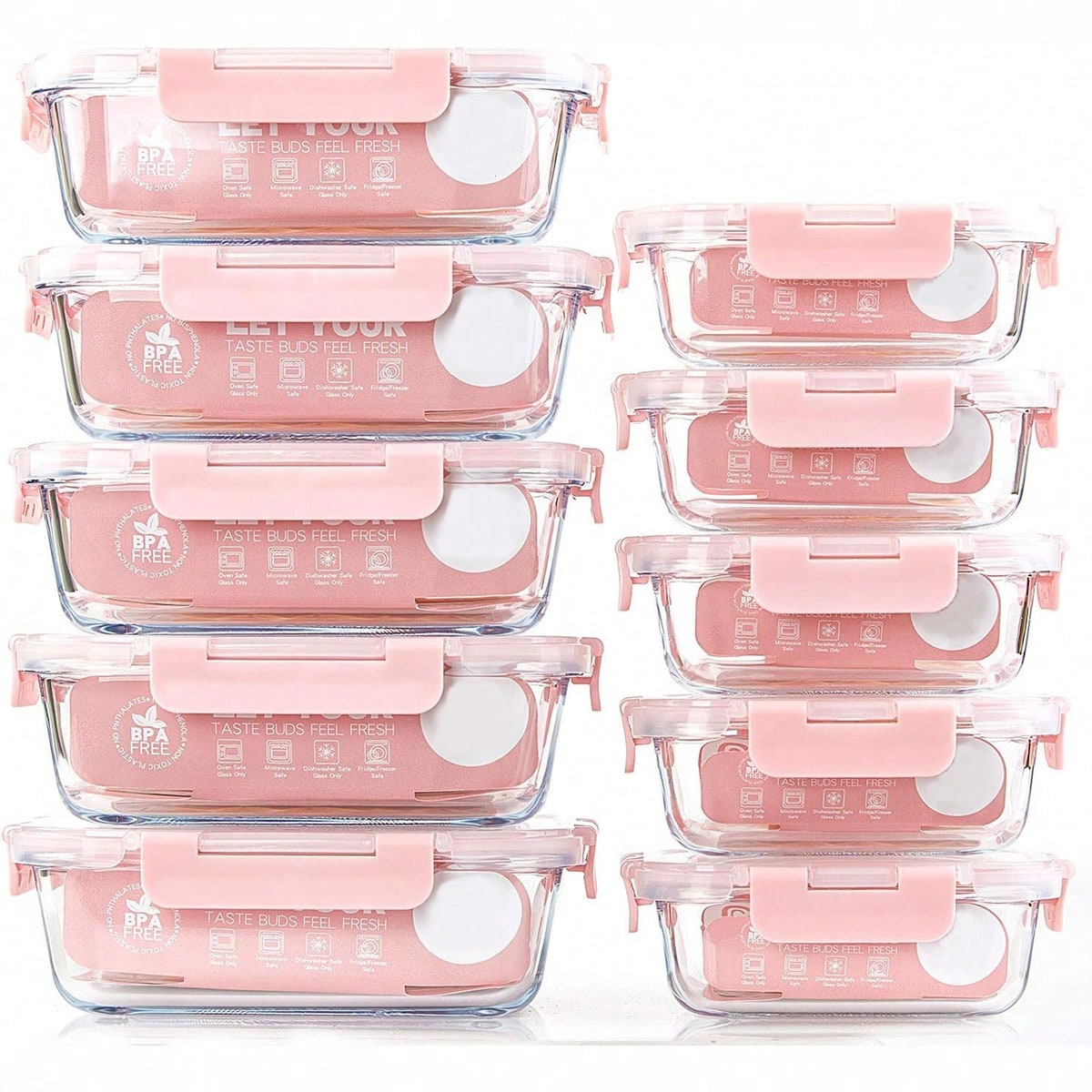 10 Pack Glass Meal Prep Contai - Meal Prep Lunch Boxes ulasan dan harga
