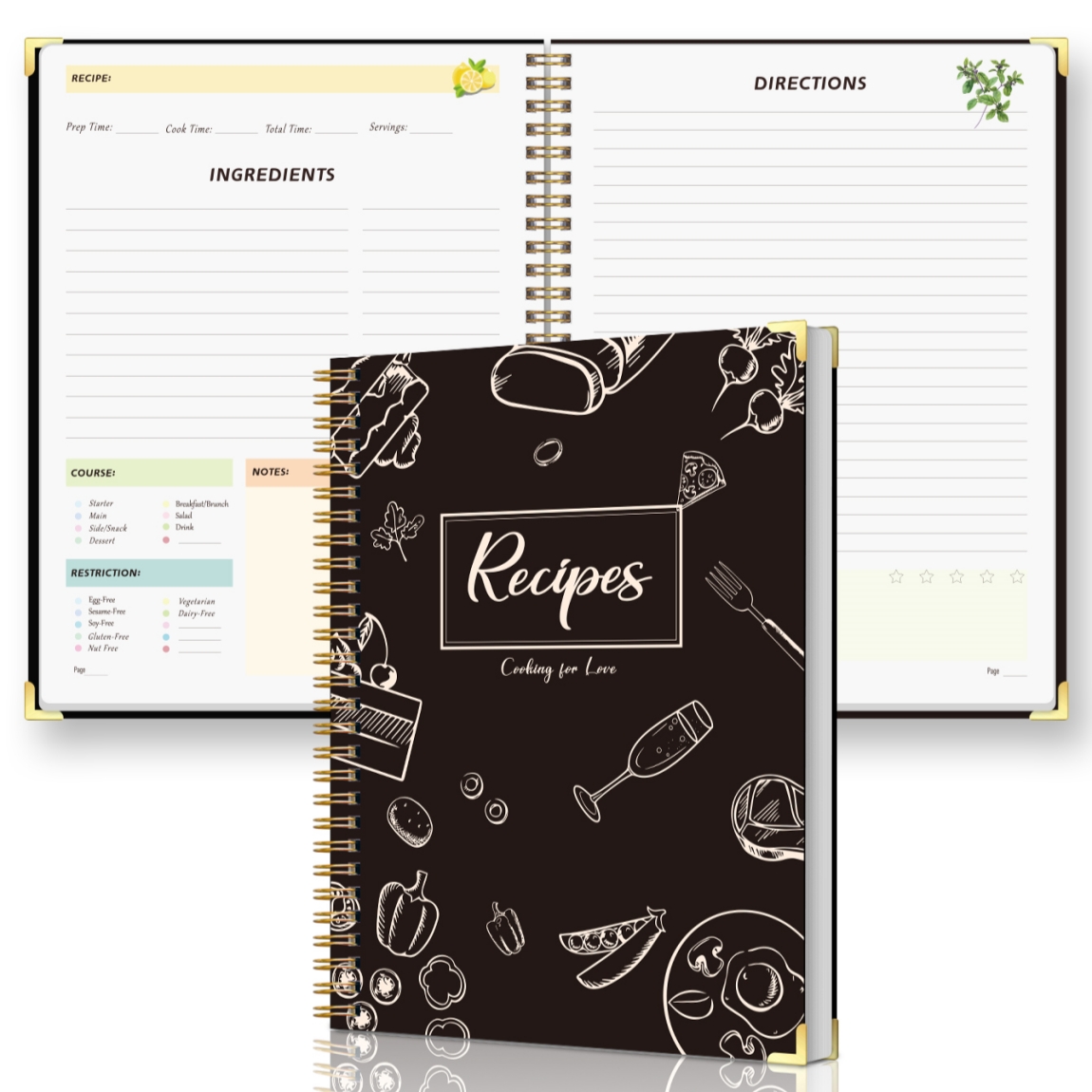 Recipe Journal Notebook with S - Meal Prep Book ulasan dan harga