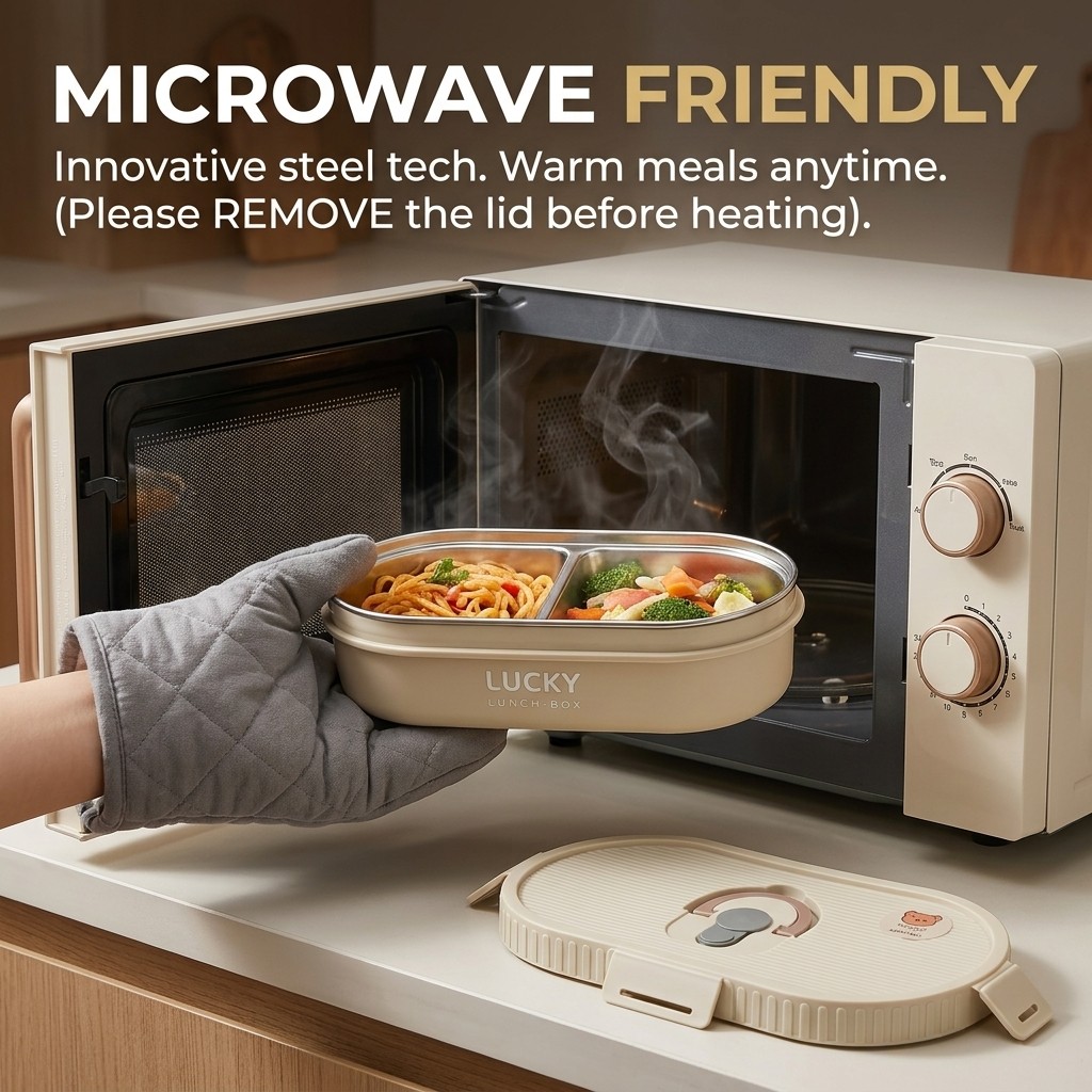 Microwavable 304 Stainless Ste - Meal Prep Kit ulasan dan harga