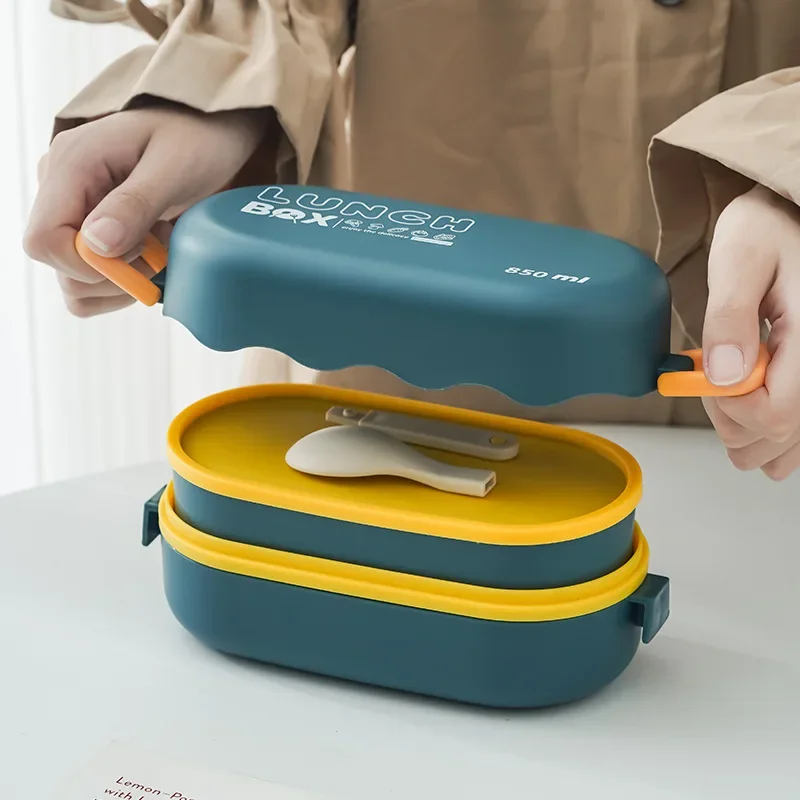 850ML Lunch Box Double-layer P - Meal Prep Lunch Boxes ulasan dan harga