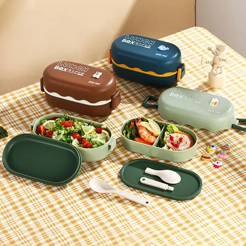 850ML Lunch Box Double-layer P - Meal Prep Lunch Boxes ulasan dan harga