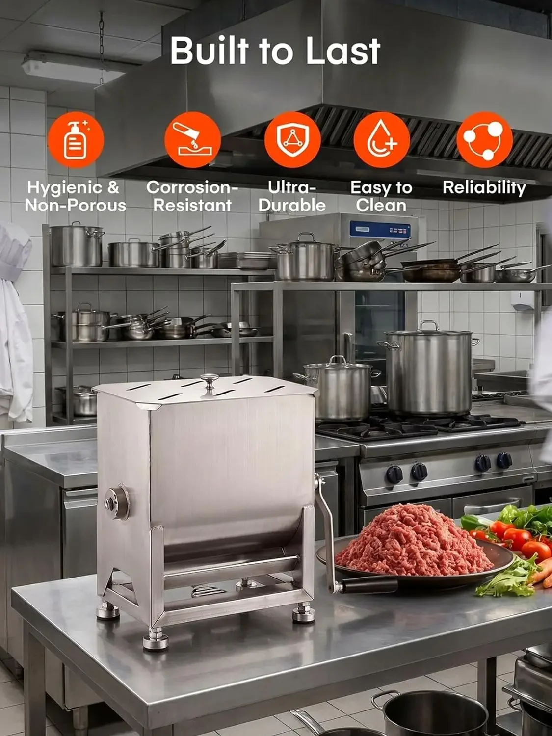 20LBS Stainless Steel Manual M - Meal Prep Manual ulasan dan harga