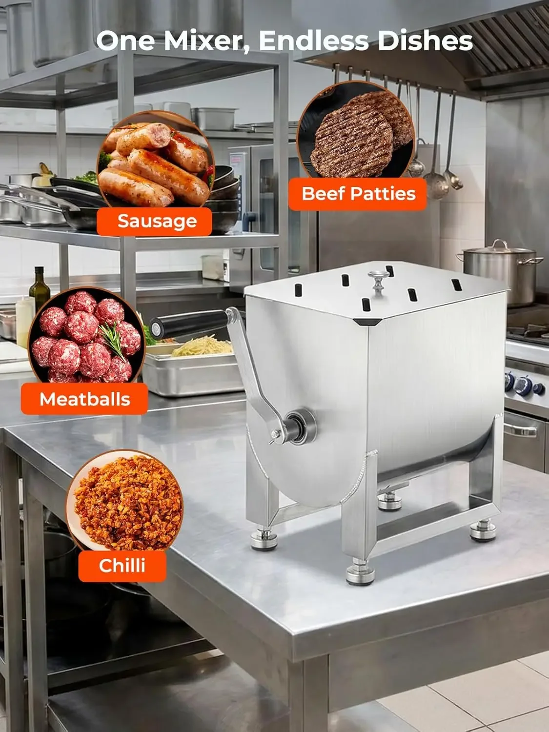 20LBS Stainless Steel Manual M - Meal Prep Manual ulasan dan harga