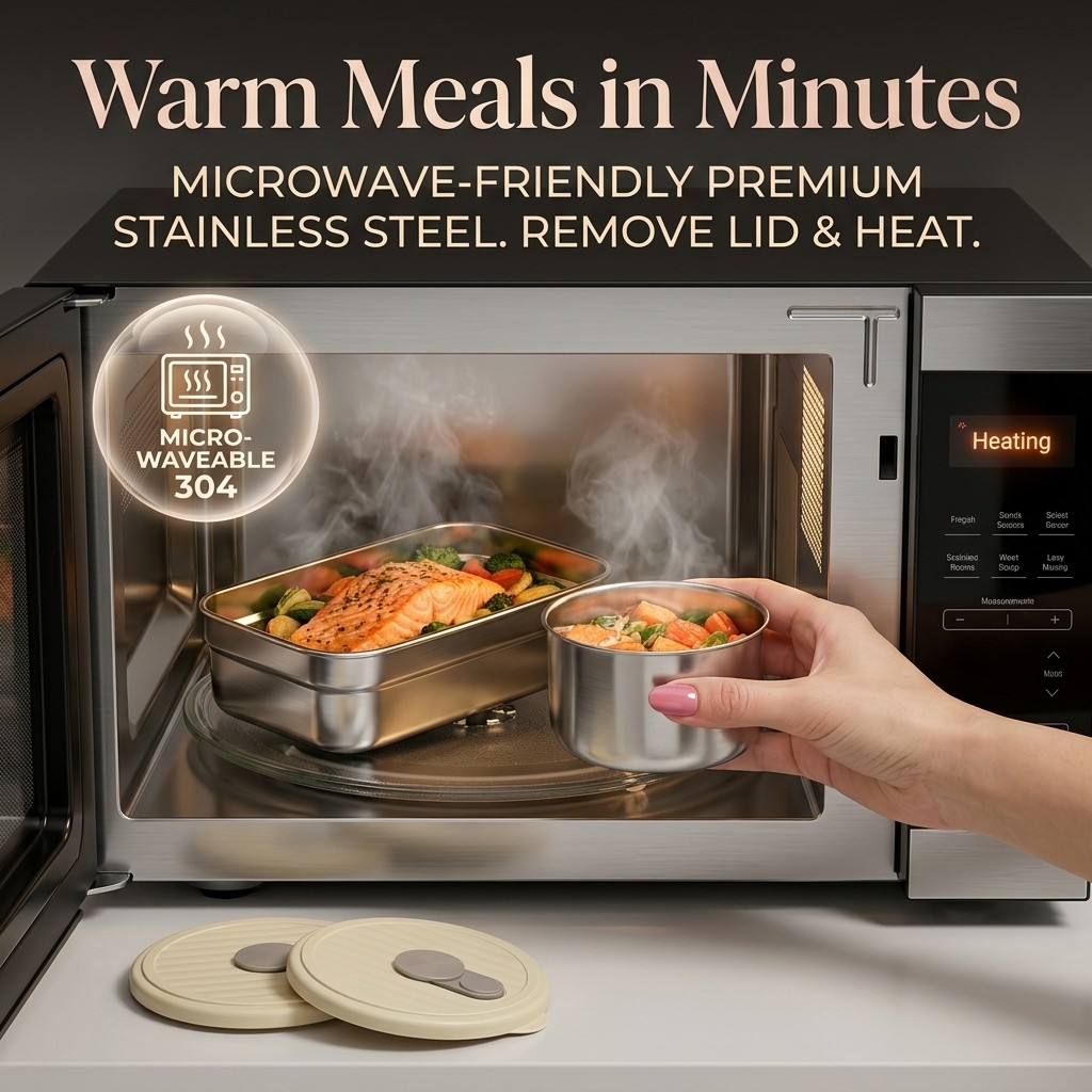 Microwave Safe 304 Stainless S - Meal Prep Lunch Boxes ulasan dan harga