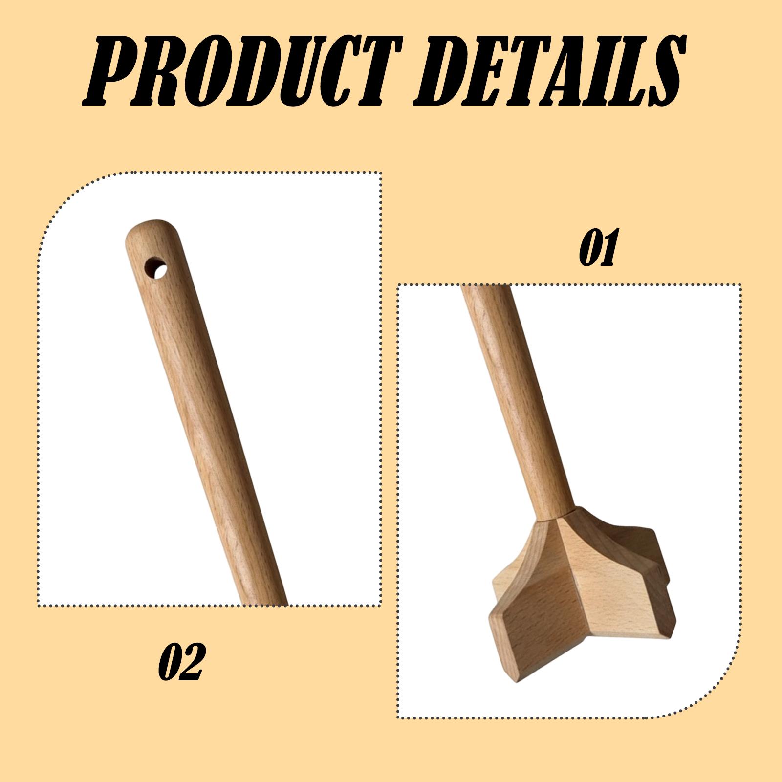 Premium Wood Potato Masher Eas - Meal Prep Potatoes ulasan dan harga