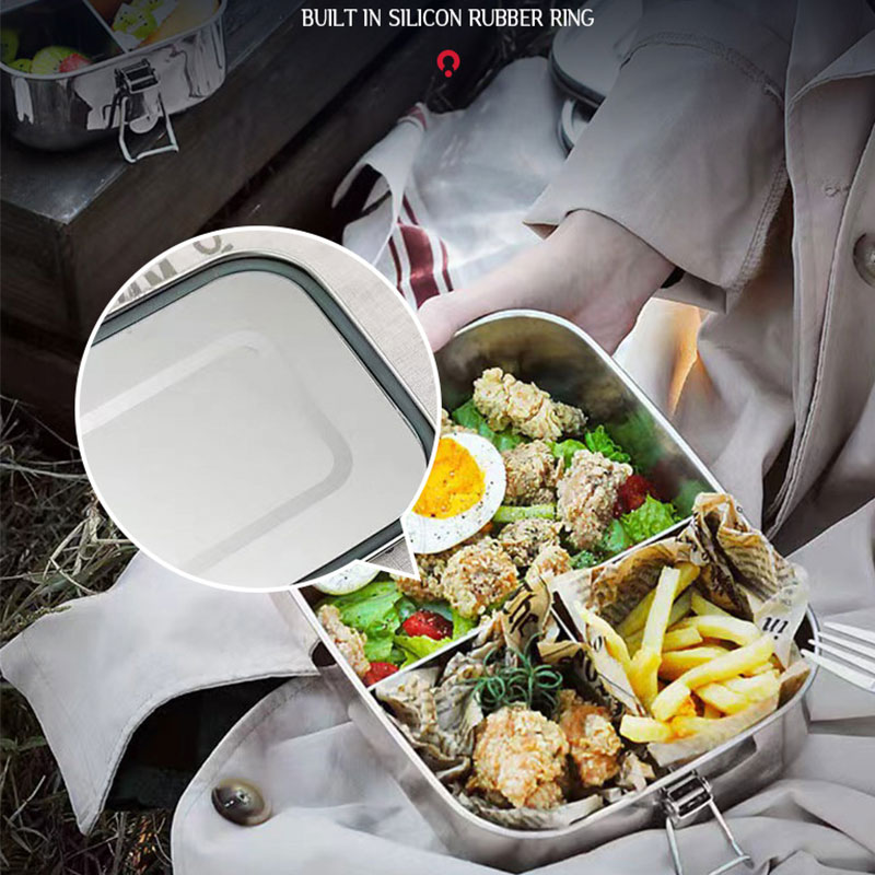 304 Stainless Steel Square Lun - Meal Prep Lunch Boxes ulasan dan harga