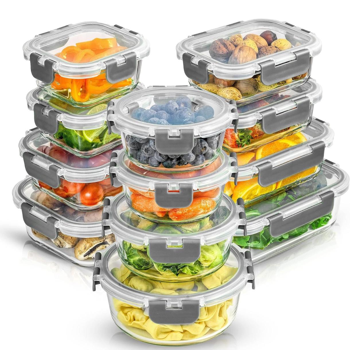 24pc Borosilicate Glass Storag - Meal Prep Kit ulasan dan harga