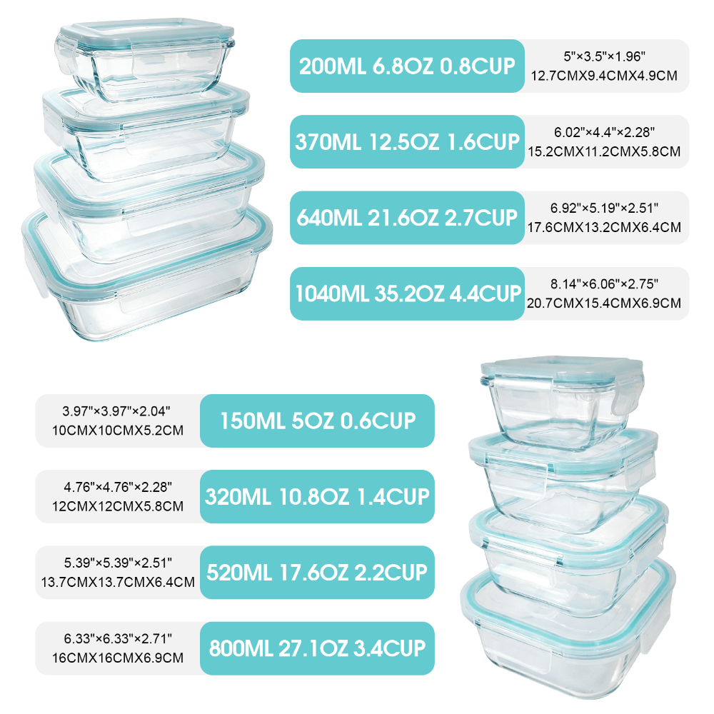 24 Pcs Glass Food Storage Cont - Meal Prep Kit ulasan dan harga