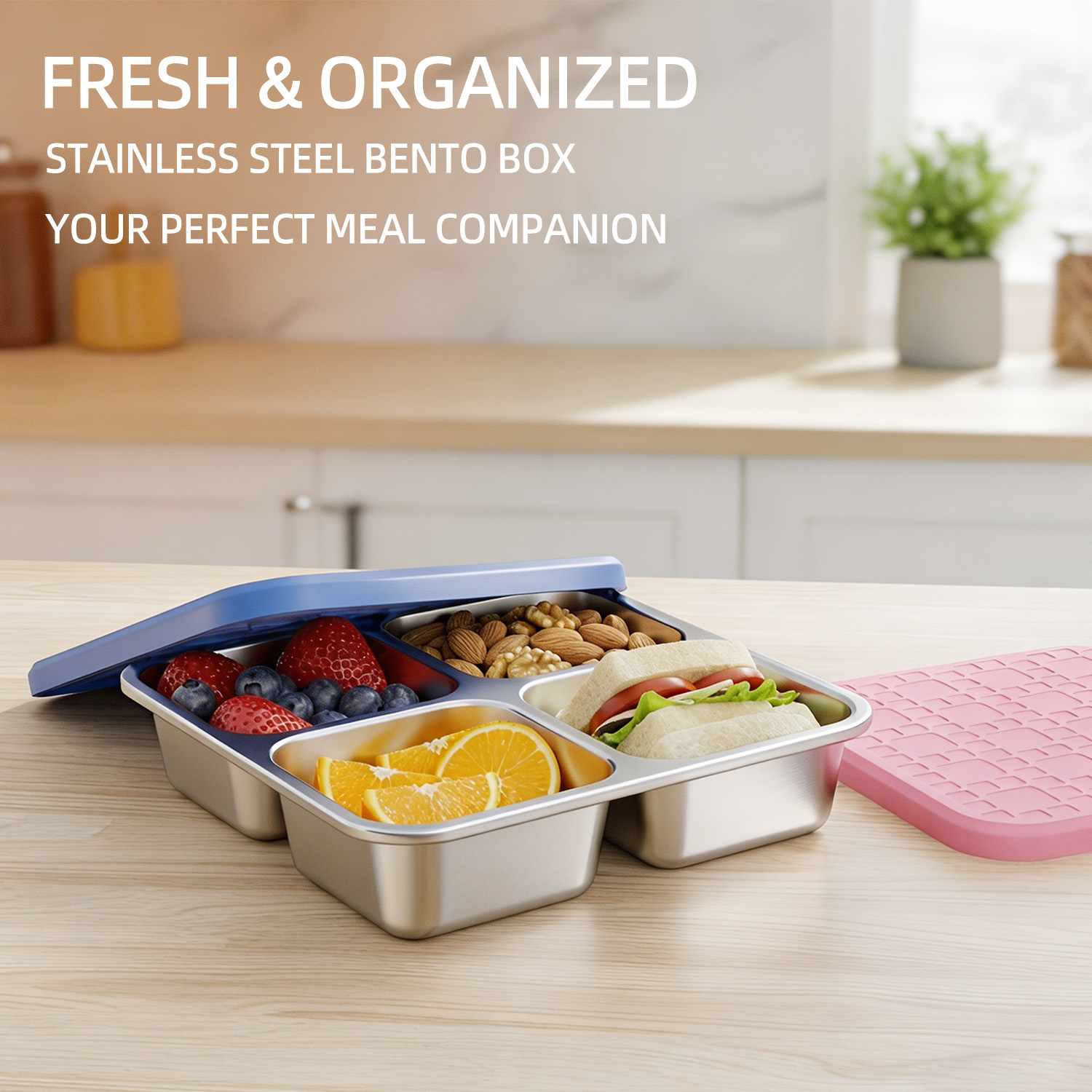304 Stainless Steel Divided Lu - Meal Prep Lunch Boxes ulasan dan harga