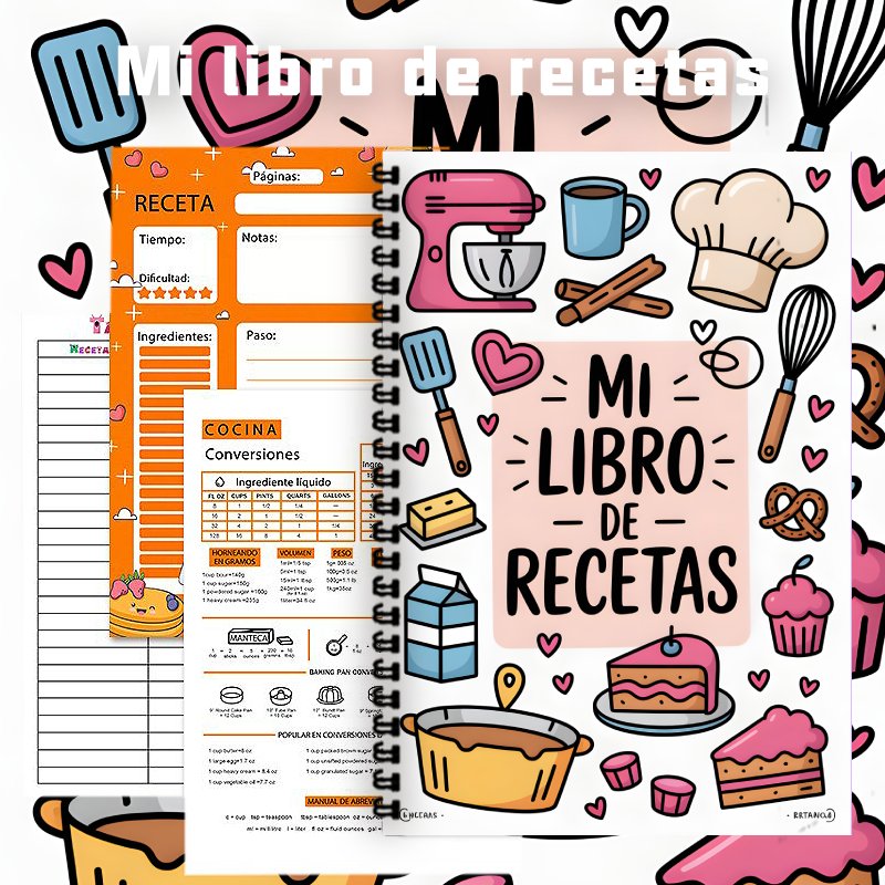 A5 Spanish Recipe Spiral Noteb - Meal Prep Book ulasan dan harga