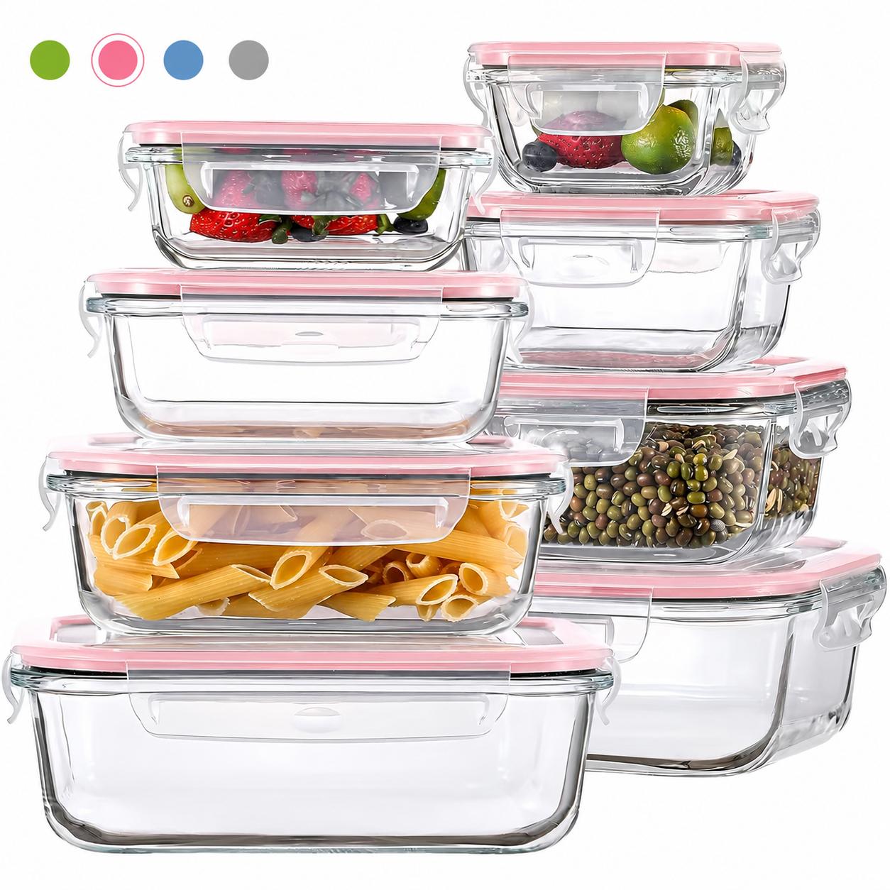 8/12Pcs Stackable Borosilicate - Meal Prep Kit ulasan dan harga